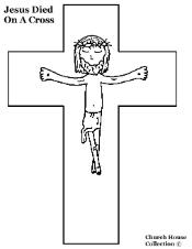 Jesus Died on the cross coloring page